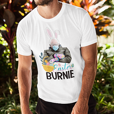 Alternative view of Snuggle Bernie Mittens Easter Shirt Bernie Sanders Easter Bernie T-Shirt - V-Neck Tee - Youth Tee