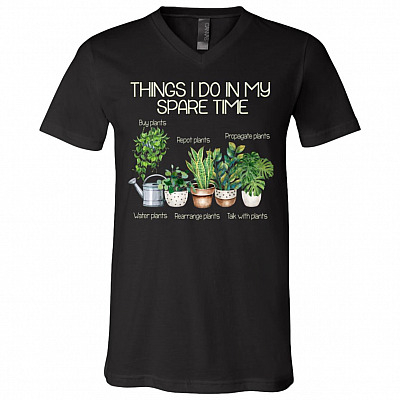 things to do tee, Black, V-Neck T-Shirt