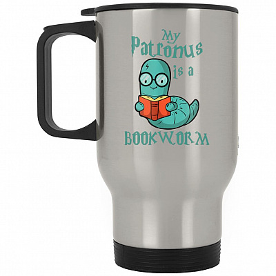 14 oz. Silver Travel Mug