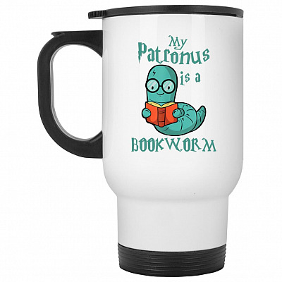 14 oz. White Travel Mug