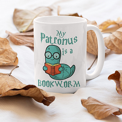 Alternative view of My Patronus Is A Bookworm Coffee Mug - Book Lover Gift - Reading Lover Gift