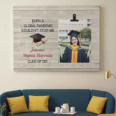 Alternative view of Personalized Photo Even A Global Pandemic Couldn't Stop Me Gallery Wrapped Framed Canvas Prints - Unframed Poster