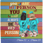 Personalized Bestie Nurse, White, Cozy Plush Fleece Blanket - 50x60