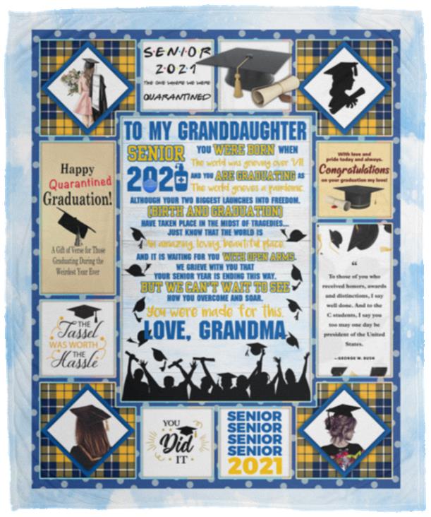 To My Granddaughter Blanket, White, Cozy Plush Fleece Blanket - 50x60 To My Granddaughter Blanket, White, Cozy Plush Fleece Blanket - 50x60