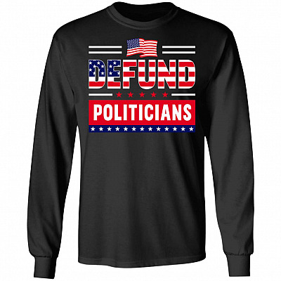 Defund hood, Black, Long Sleeve