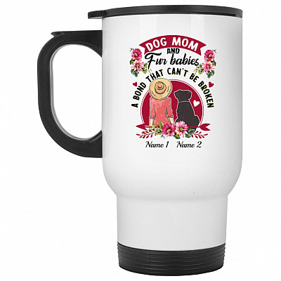 14 oz. White Travel Mug