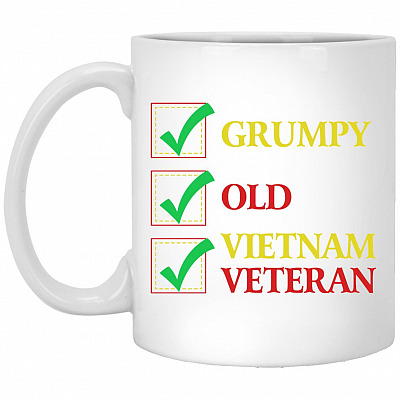 Grumpy Old Vietnam, White, 11 oz. White Mug