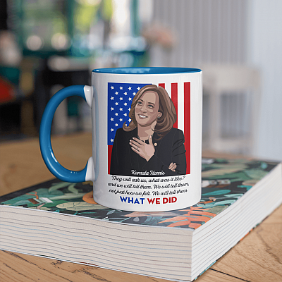 Alternative view of Kamala Harris Madame Vice President - Tell Them What We Did Women History Month Accent Mug