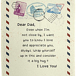 Dad Blanket, White, Cozy Plush Fleece Blanket - 50x60