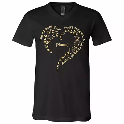 Personalized The Moment Shirt, Black, V-Neck T-Shirt
