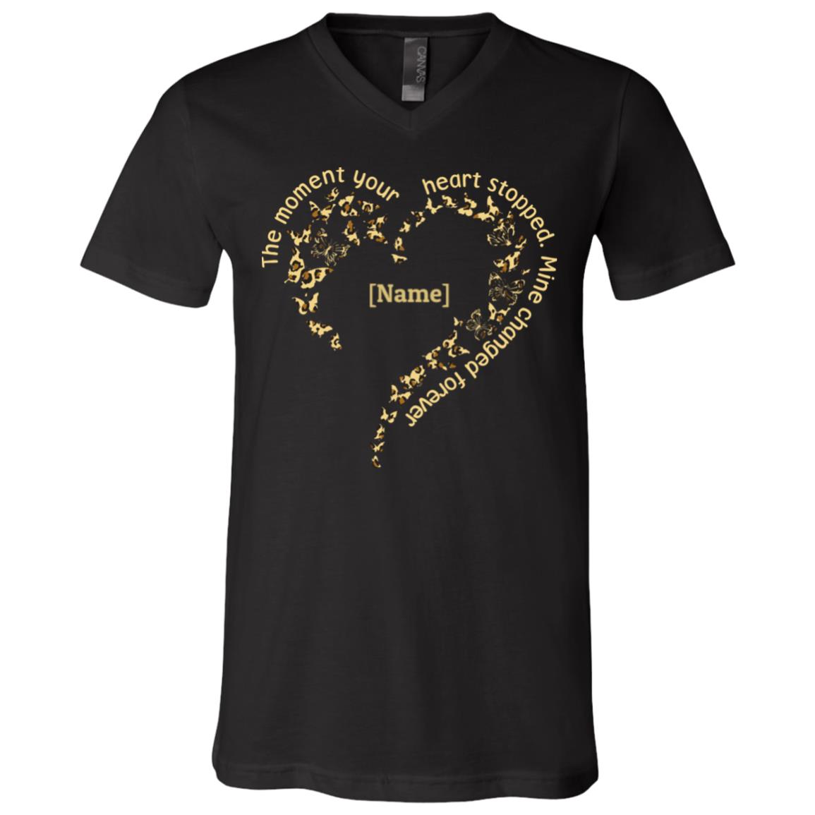 Personalized The Moment Shirt, Black, V-Neck T-Shirt