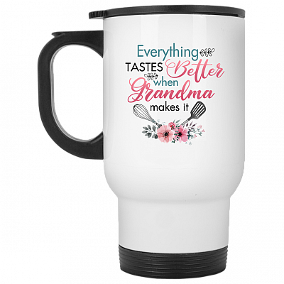 14 oz. White Travel Mug