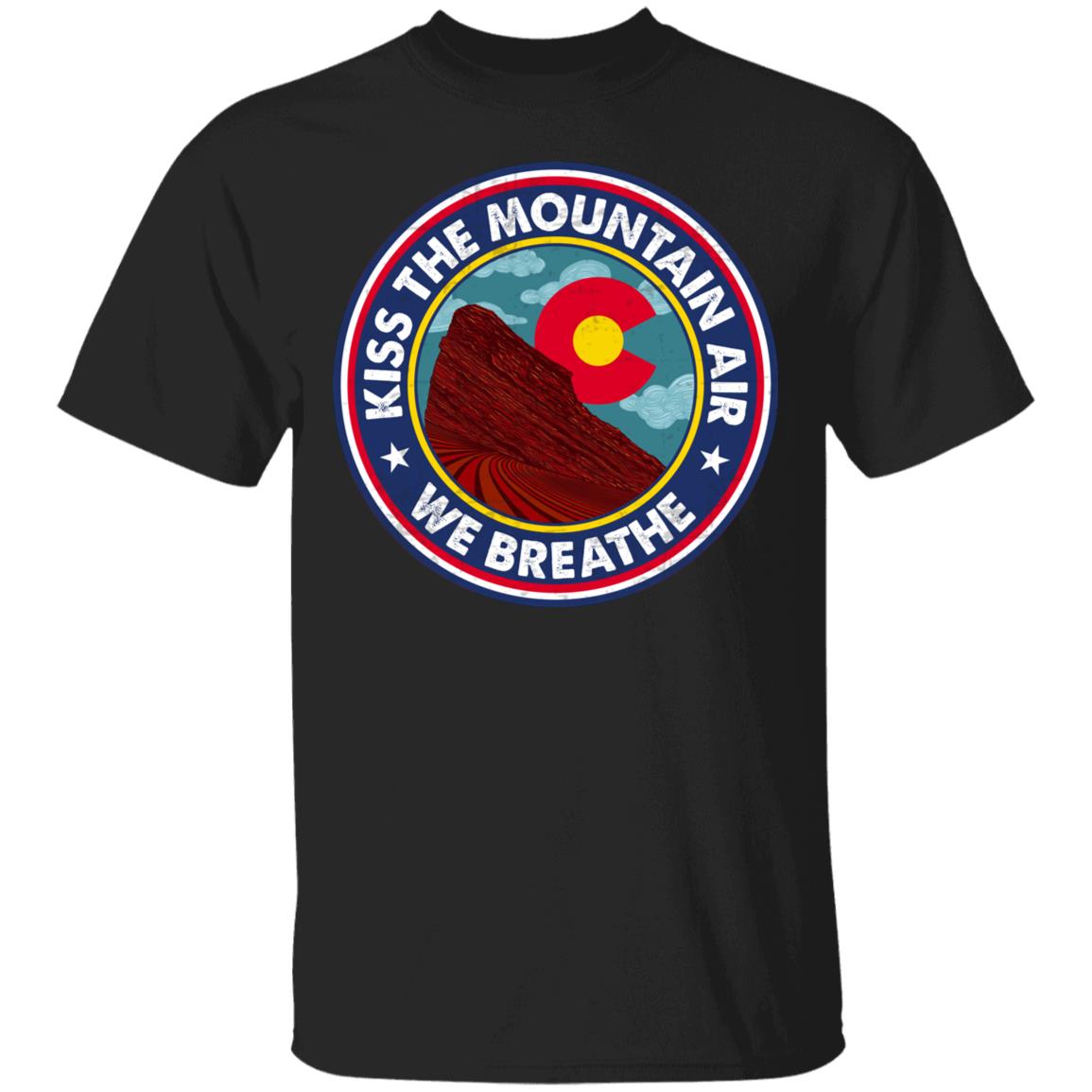 Kiss the Mountain Air We Breathe Red Rocks Amphitheatre T-Shirt, Black, Unisex T-Shirt