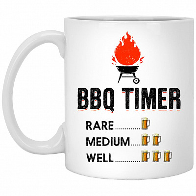BBQ Mug, White, 11 oz. White Mug