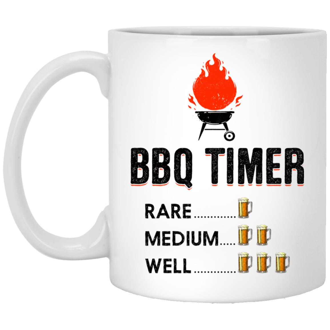 BBQ Mug, White, 11 oz. White Mug