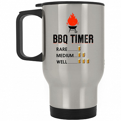 14 oz. Silver Travel Mug