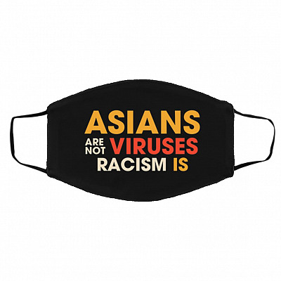 Asians Mask, Black, Cloth Face Cover – Medium/Large