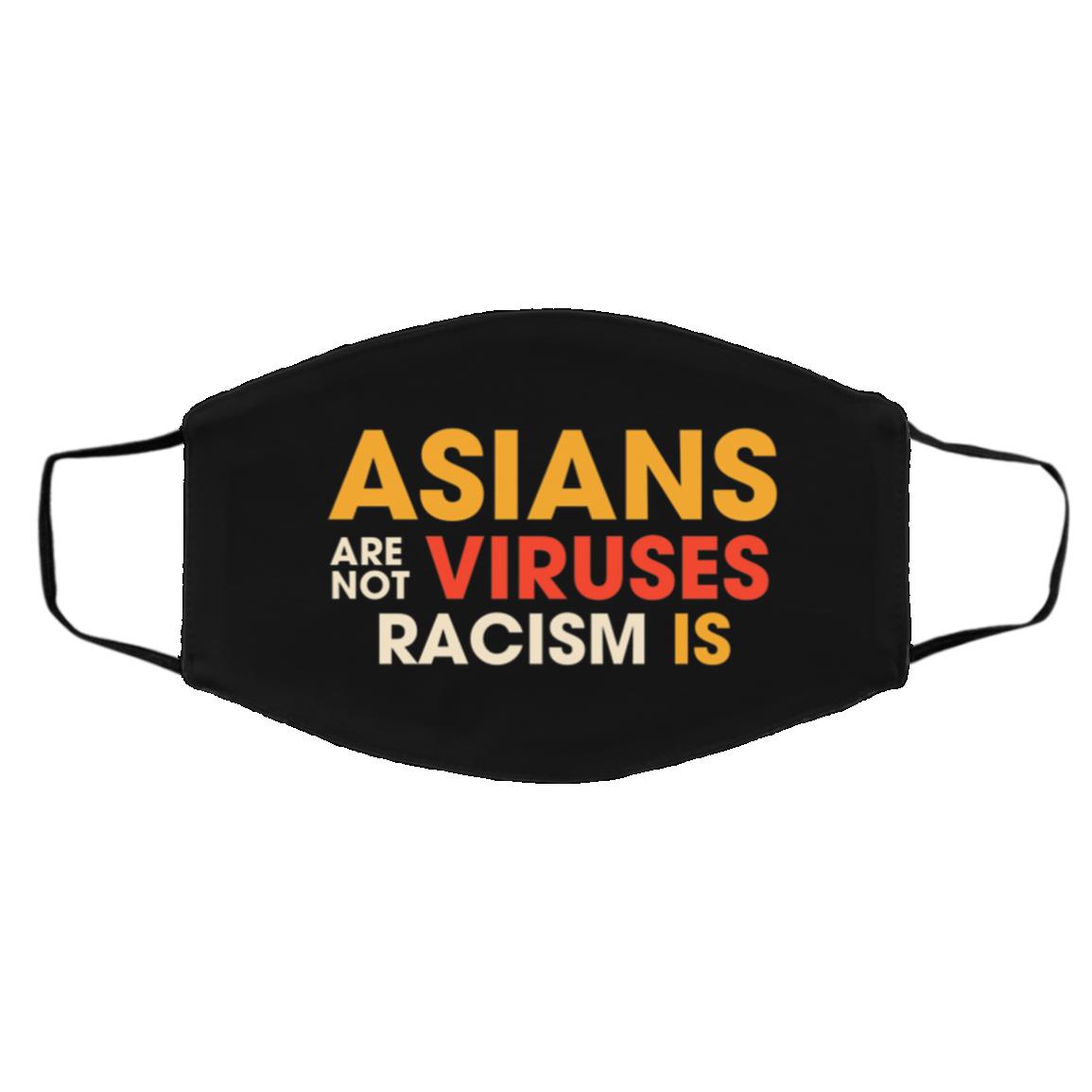 Asians Mask, Black, Cloth Face Cover – Medium/Large