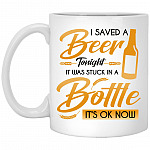 Beer Mug, White, 11 oz. White Mug