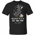 Personalized Dog's Name Thanks For Shirt, Black, Unisex T-Shirt