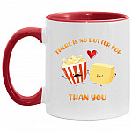 Butter Accent Mug, White/Red, 11 oz. Accent Mug