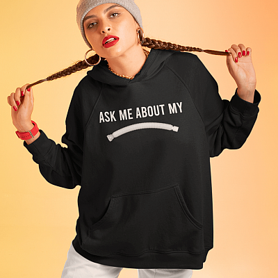 Alternative view of Ask Me About My Funny Hoodie - Sweatshirt - Long Sleeve Shirt