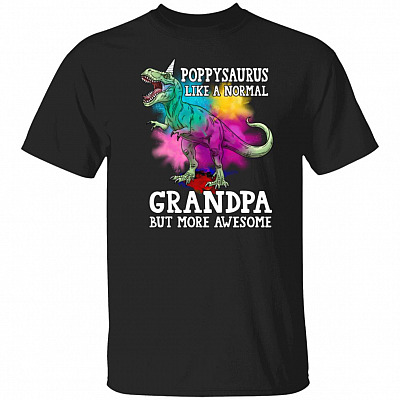 Poppysaurus Shirt, Black, Unisex T-Shirt