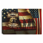 All Gave Some Some Gave All American Flag Soldier Wrapped Framed Canvas Prints - Unframed Poster - Home Decor Wall Art, White, 0.75'' Framed Canvas