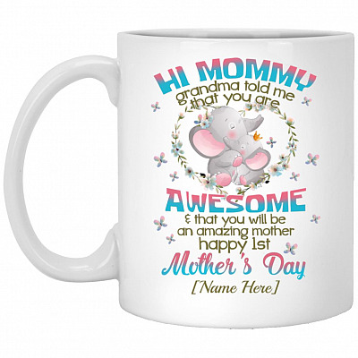 Personalized Mommy mug, White, 11 oz. White Mug