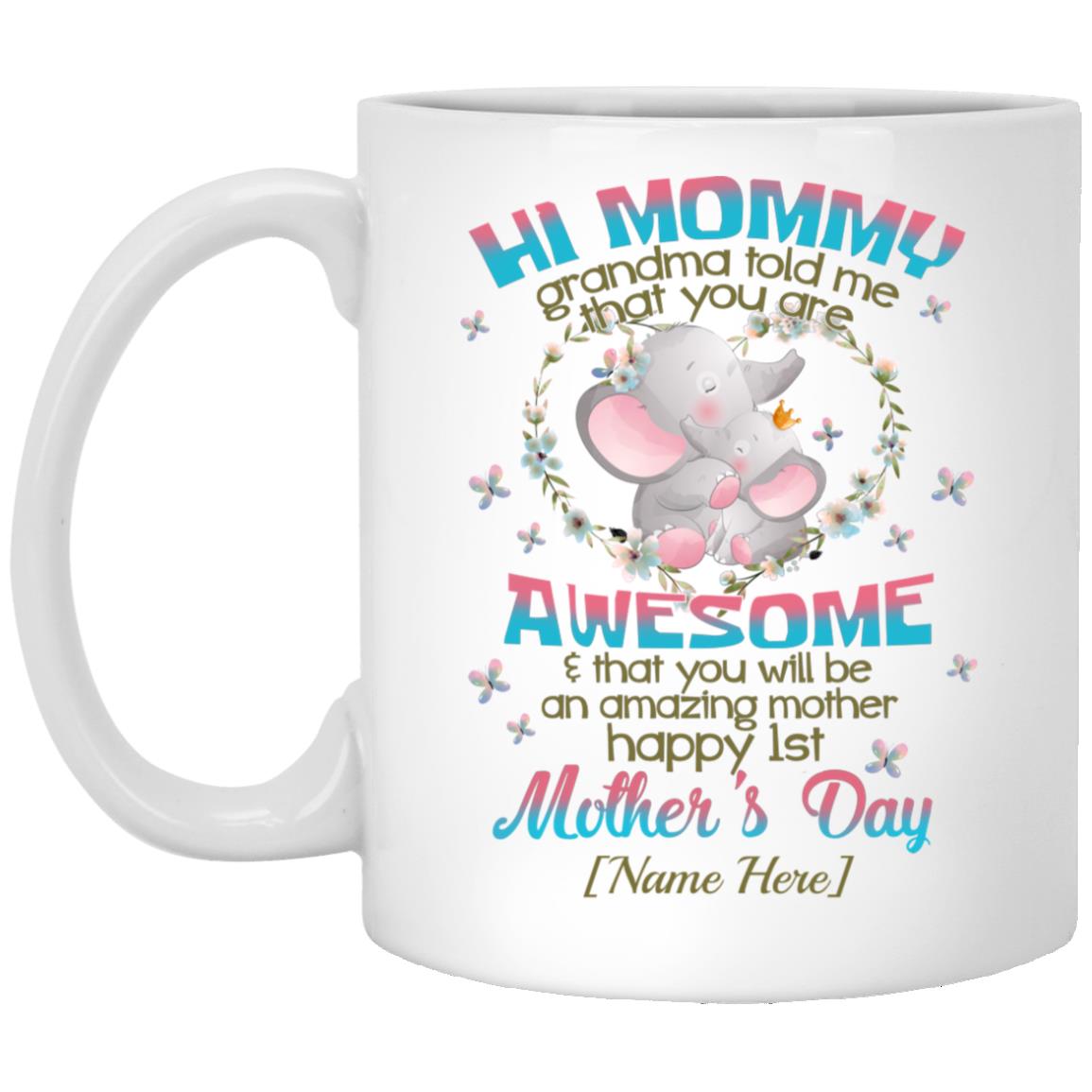 Personalized Mommy mug, White, 11 oz. White Mug