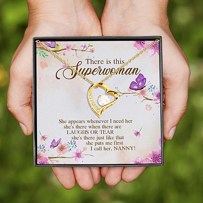There Is This Superwoman Nanny Forever Love Pendant Necklace