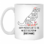 Personalized Thanks for Loving Me Taking Me for Walk Dog Mom Coffee Mug - Beer Stein - Water Bottle - Color Changing Mug, White, 11 oz. White Mug