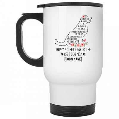 14 oz. White Travel Mug