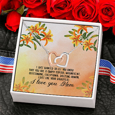 I Just Want To Let You Know That You Are A Simply Superb Interlocking Hearts Pendant Necklace