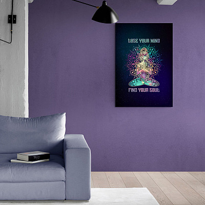 Alternative view of Lose Your Mind Find Your Soul Wrapped Framed Canvas Prints - Unframed Poster - Meditation Wall Art
