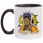 AM11OZ Accent Mug, White/Black, 11 oz. Accent Mug