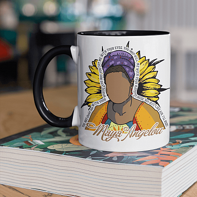 Alternative view of Maya Angelou Still I Rise - Phenomenal Women Feminist Accent Mug