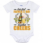 dad cheer onesie, White, Baby Onesie - 12 Month