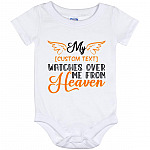 Personalized Watches Over Me Fr, White, Baby Onesie - 12 Month Personalized Watches Over Me Fr, White, Baby Onesie - 12 Month