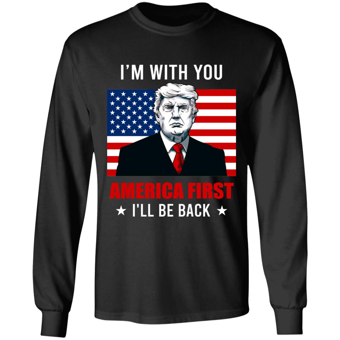 trump hoodie, Black, Long Sleeve