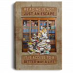 Reading Is Not Just an Escape It Is Access to a Better Way a Life Wrapped Framed Canvas Prints, White, 0.75'' Framed Canvas