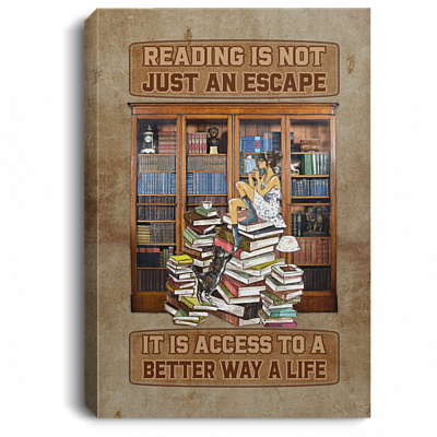 Reading Is Not Just an Escape It Is Access to a Better Way a Life Wrapped Framed Canvas Prints, White, 0.75'' Framed Canvas