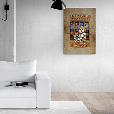 Alternative view of Reading Is Not Just an Escape It Is Access to a Better Way a Life Wrapped Framed Canvas Prints