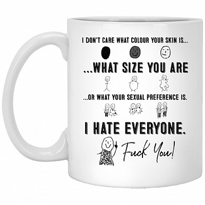 Dont care Mug, White, 11 oz. White Mug