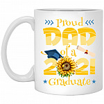Proud dad 2021, White, 11 oz. White Mug