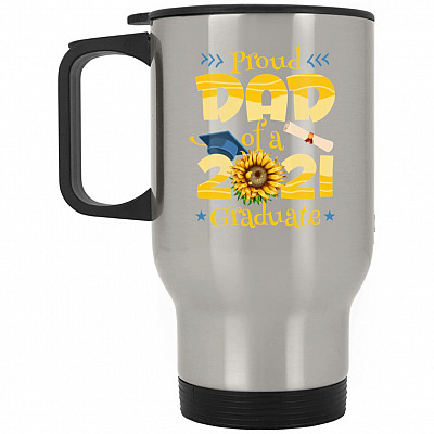14 oz. Silver Travel Mug