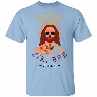 Funny Jesus Easter YO-LO, Light Blue, Unisex T-Shirt