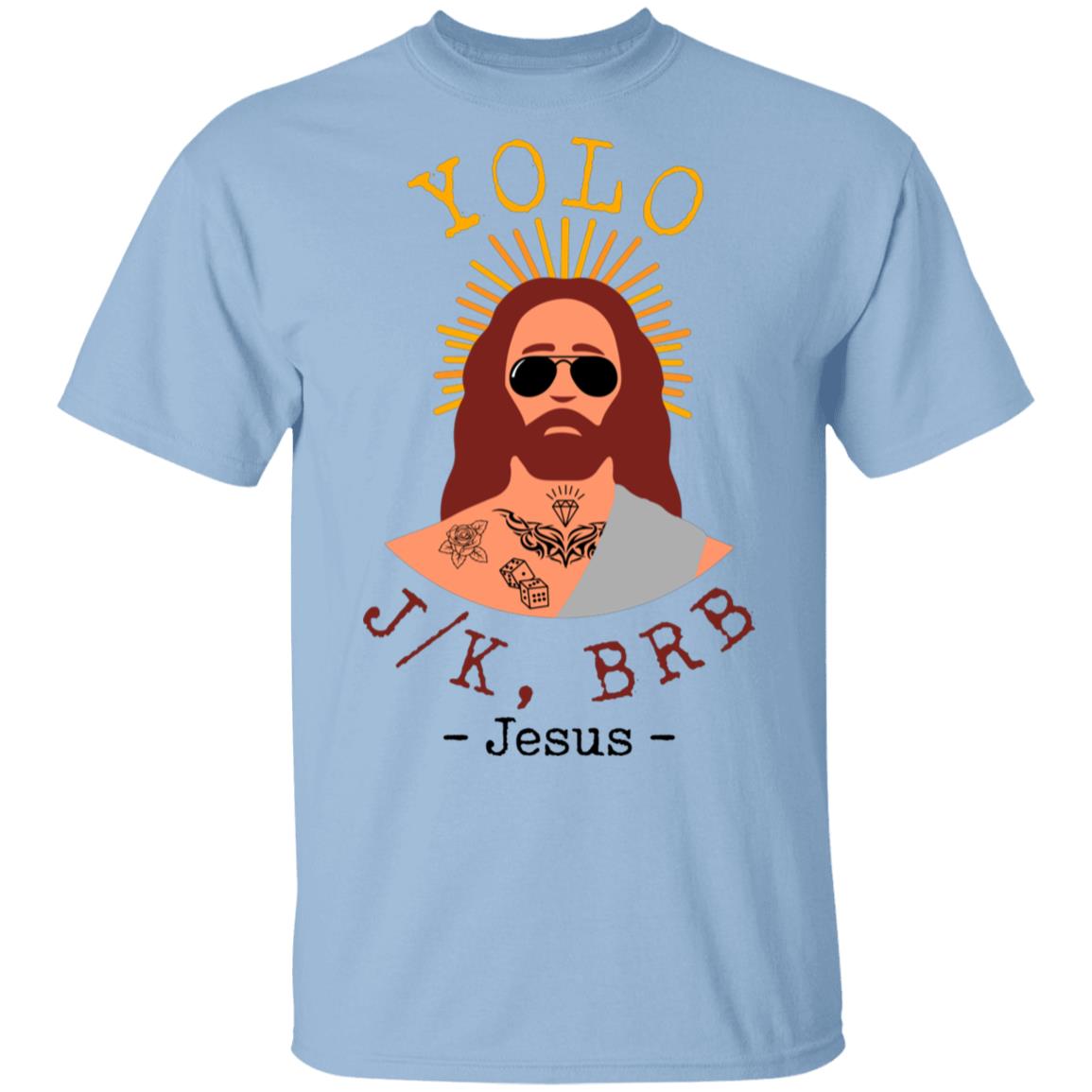 Funny Jesus Easter YO-LO, Light Blue, Unisex T-Shirt