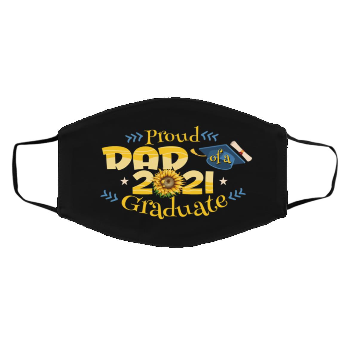 dad grad, Black, Cloth Face Cover – Medium/Large