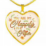 You Are My Happily Ever After Heart Pendant Necklace - Heart Luxury Necklace (Gold Plated)